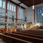 Kirche wieder vom Ger&uuml;st befreit
